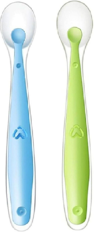 Roforuf Silicone Baby Self Feeding Spoon with Soft Tip, BPA-Free, 3+ Months  - silicone(Multicolor)