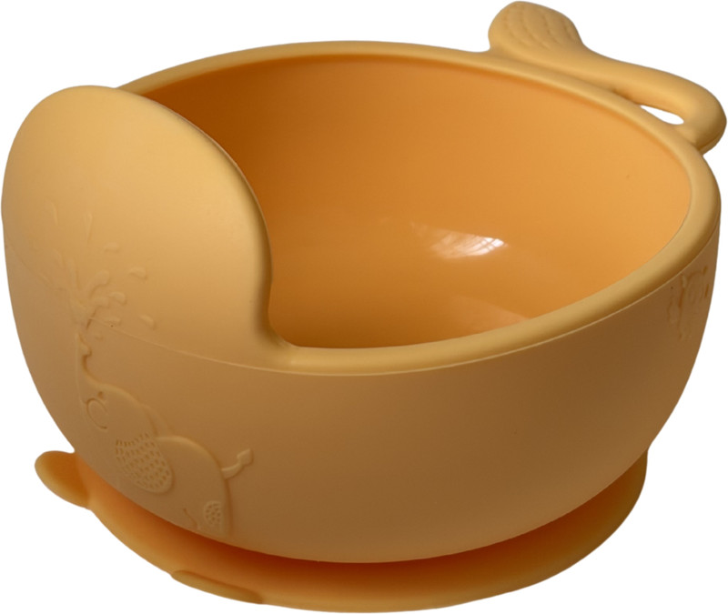 Fusion Hub Enterprises Silicon Suction Bowl  - Silicon(Pastel Orange)