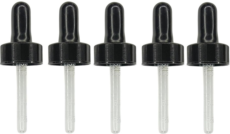 Fzone 5 of 1ml Dropper Pharma dropper 5ml For Baby medicine  - ABS Plastic(Black, Transparent)