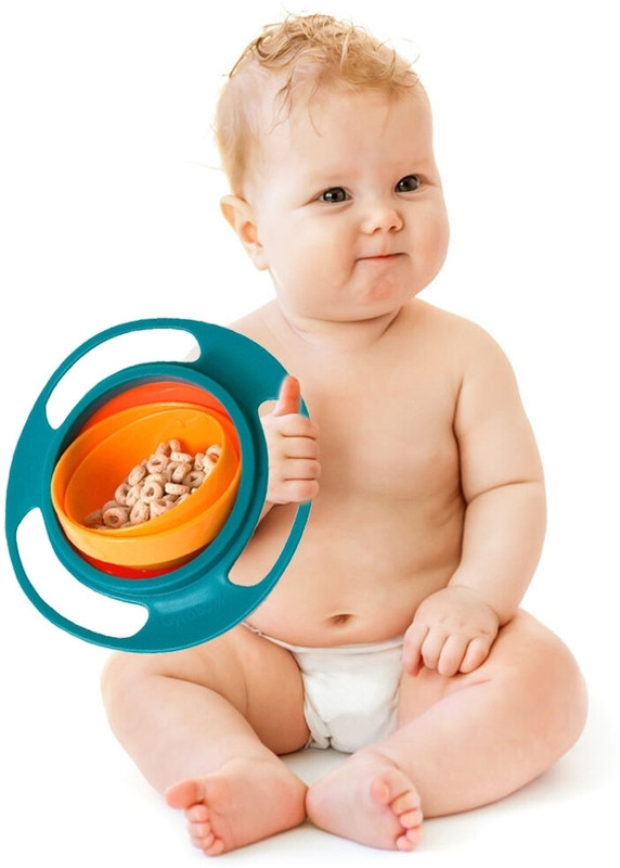 RS Enterprises 360 Degree Baby Bowl - Silicone (Multicolour )  - PLASTIC(Multicolor)