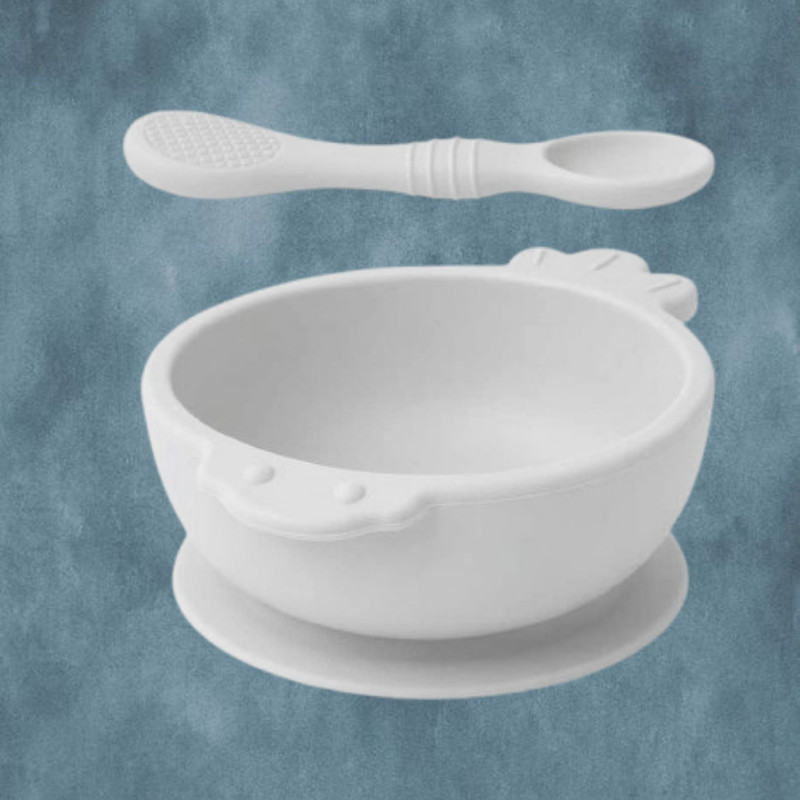 arivya Secure Base Baby Bowl  - sillicon(White)
