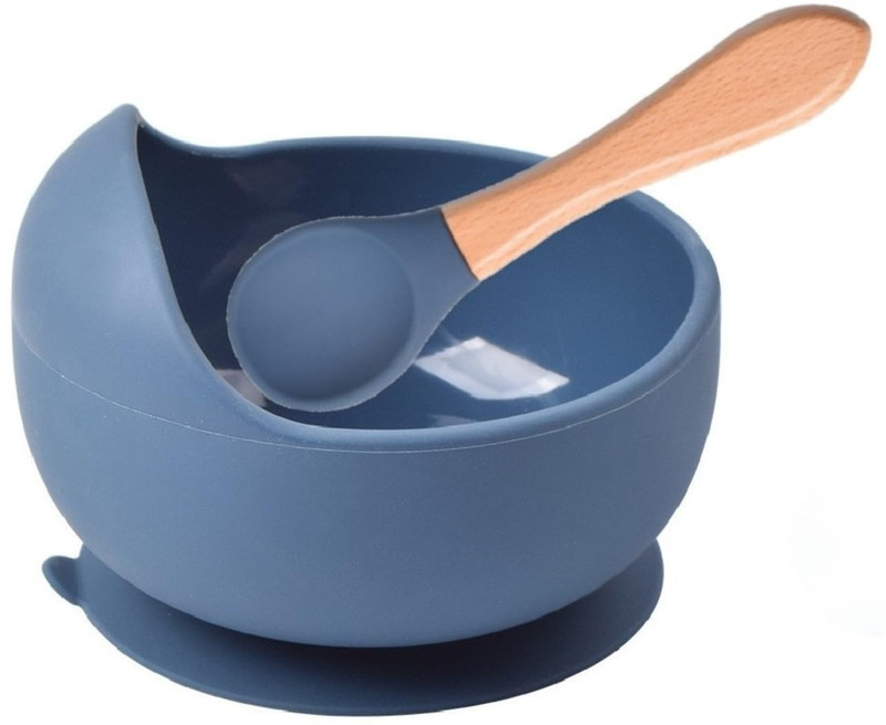 ROSEVELT Silicon Bowl for Baby Kids with Soft Spoon Set  - Silicon(Multicolor)