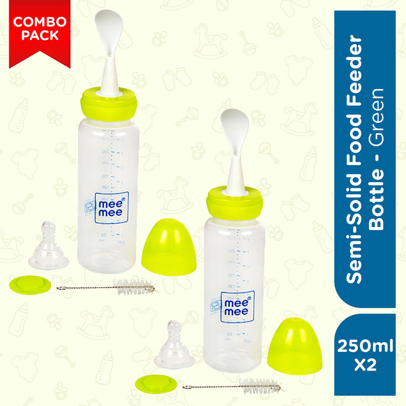 MeeMee Baby bottle gentle soft flexible nipple BPA free food grade polypropylene bottle - Plastic(Green)