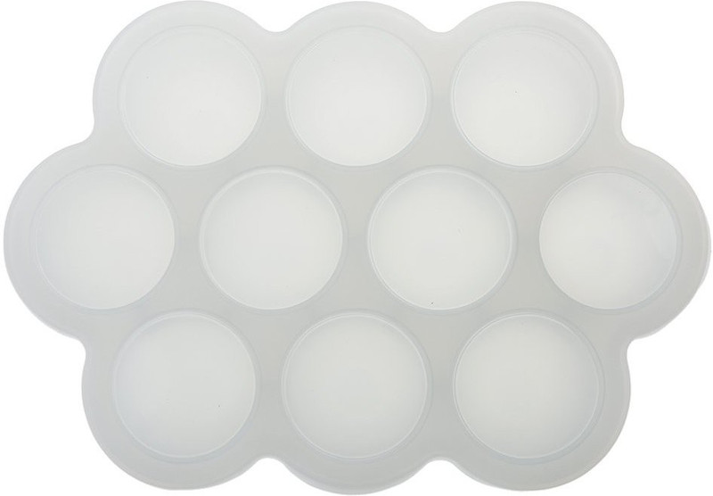 Rosefinch Food Freezer Mold Reusable Silicone Mold Silicone 10 Cavities with Lid  - Silicone(White)