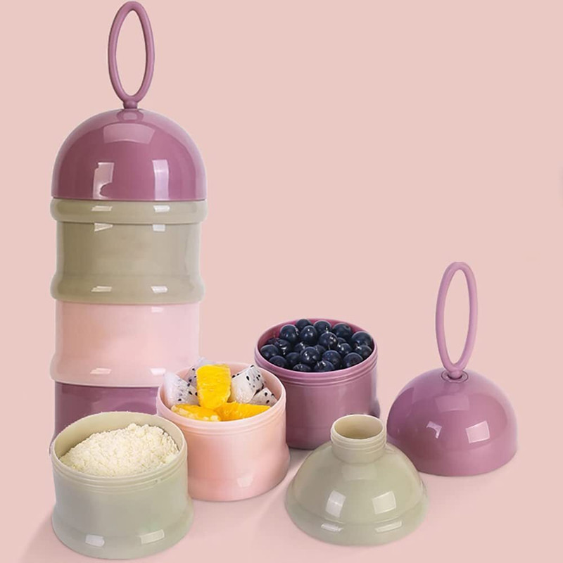 NANNY PENNY Baby Food-Storage Container Multi-Storage Portable Spill Proof Tiffin Box  - BPA FREE(Purple)