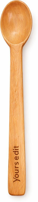Yours Edit Baby Feeding Long Spoon | Wooden Feeding Spoon Baby Friendly - Wood(Brown)