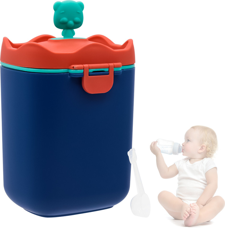 SNOWIE SOFT Double Layer 430g Baby Formula Dispenser with Scoop Storage Container BPA Free - Food Grade Plastic(Multicolor)