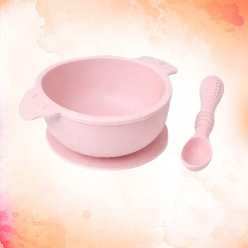 arivya Smart Grip Silicone Feeding Bowl for Babies and Toddlers  - sillicon(Pink)