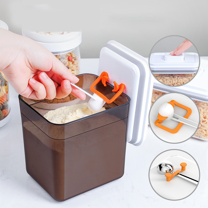 Zibuyu 730 g Baby Formula Dispenser with Scoop , Foodgrade PP Double Layer Anti-Leak  - Plastic(Brown)