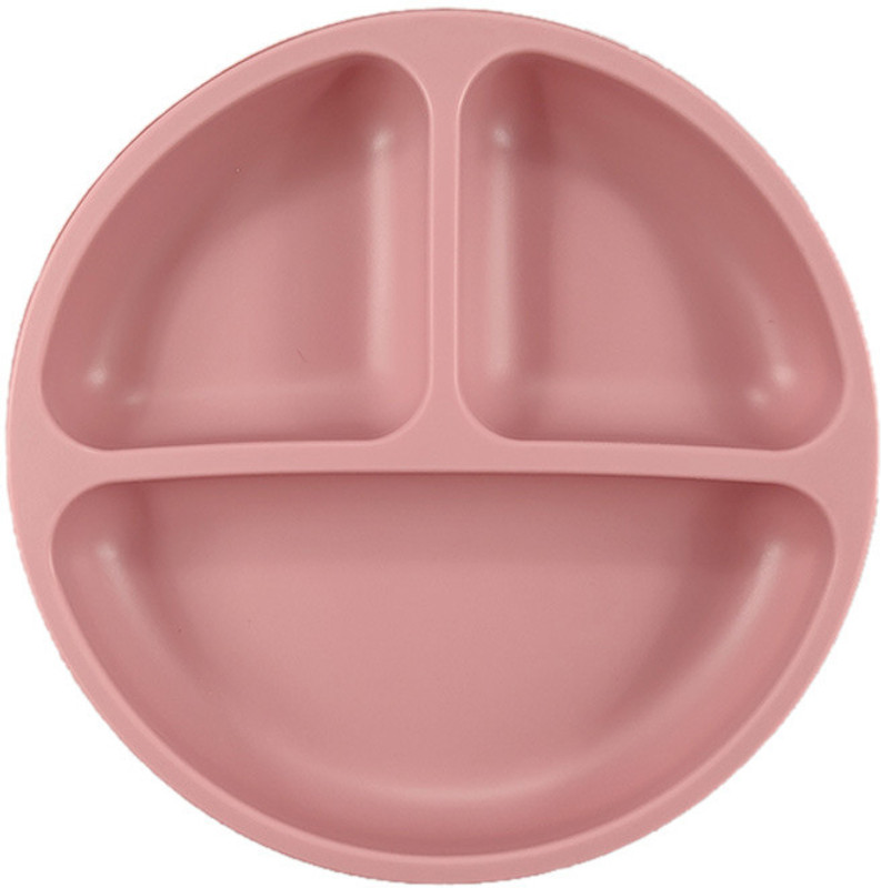 Adore Indulge ! Food Grade Silicone Suction Plate- Slip Resistant -BPA Free  - Food Grade Silicon(Pink)
