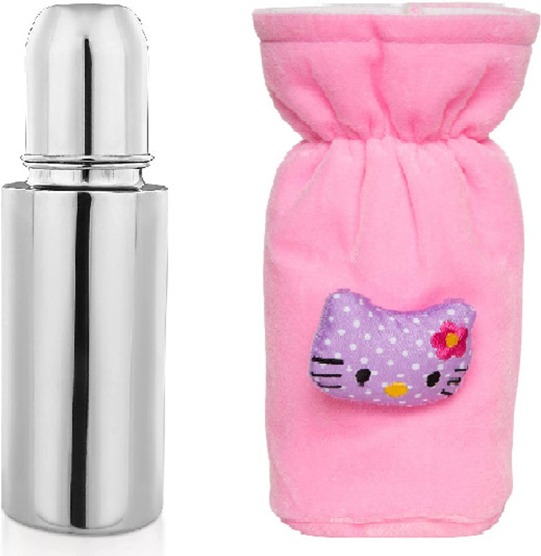 ECOM FASHION HUB Baby Feeding Bottle With Cover  - Stainless Steel(Pink Cover)