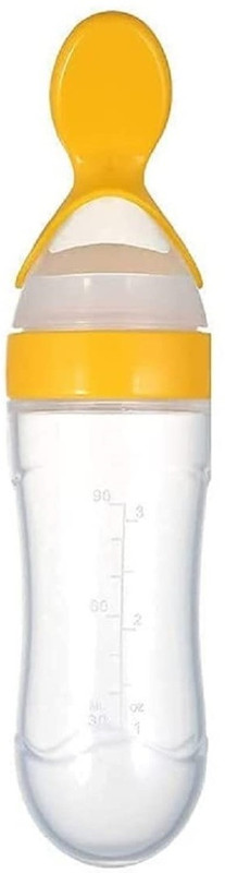 HM POINT Adorable Eats Ergonomic Handle Baby Spoon Feeder - Silicone(Spoon Feeder)