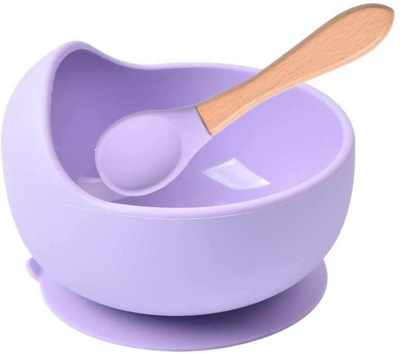 VELINEX Silicone Baby Bowls with Spoon, Bowls for Babies Kids Toddlers Infants  - Silicone(light pink)