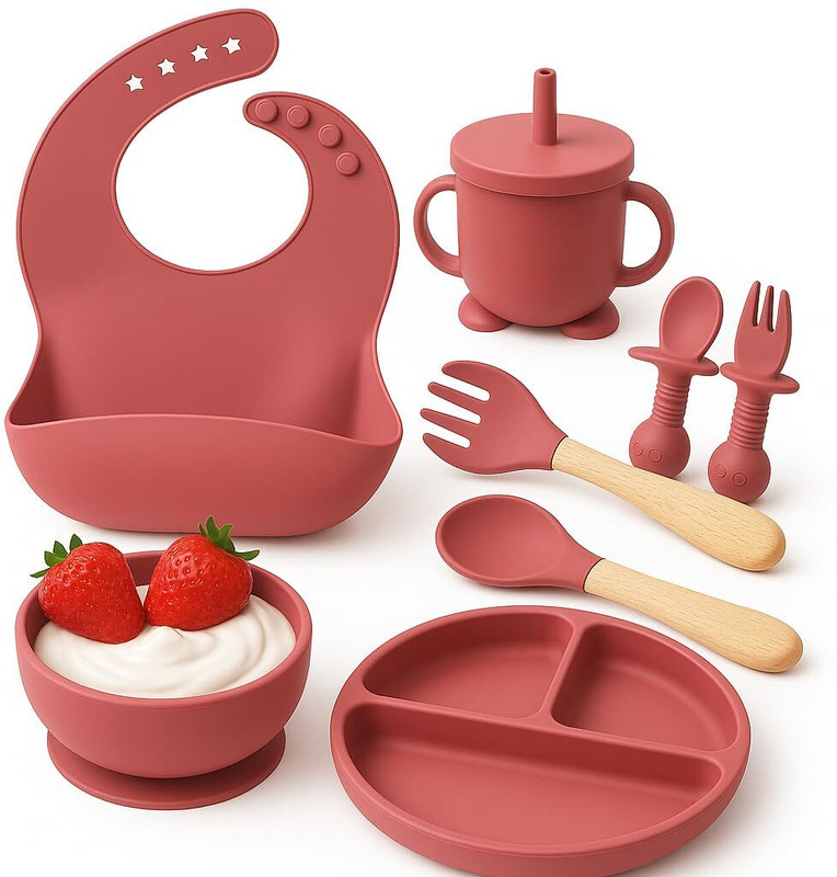 pranzo Silicone Baby Feeding Set for Babies & Toddlers  - Food Grade Silicone(Multicolor)