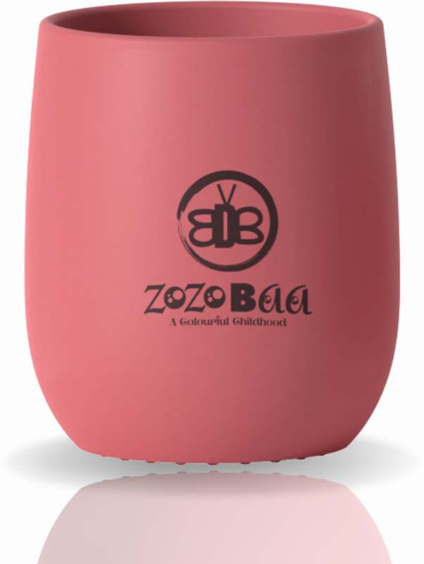 Zozobaa Silicone Tiny Training Open Cup for Baby Feeding & Toddler First stage Drinking  - Food Grade Silicone(Dark Red)