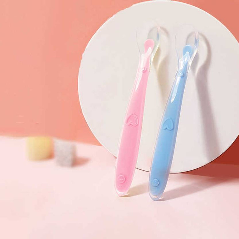 YASH Soft tip Silicon Spoons for Child Feeding ,First Stage Spoons for child  - SILICON(PINK , BLUE)