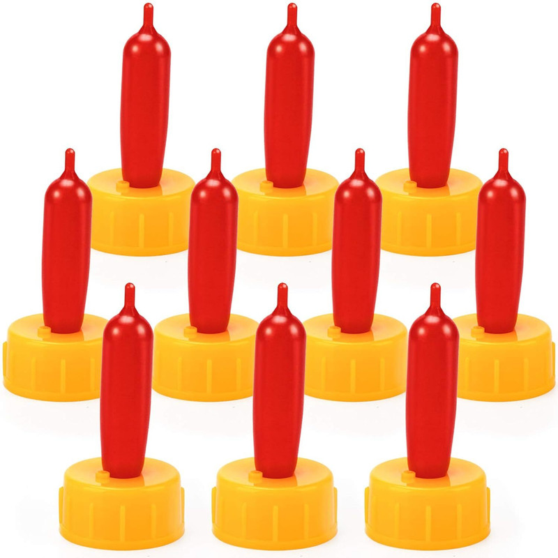 Zorbes Feeding Nipples for Lamb Bottles Red Food Grade HDPE for Lamb Goats Calves 10pcs  - Food Grade Plastic(Pink)