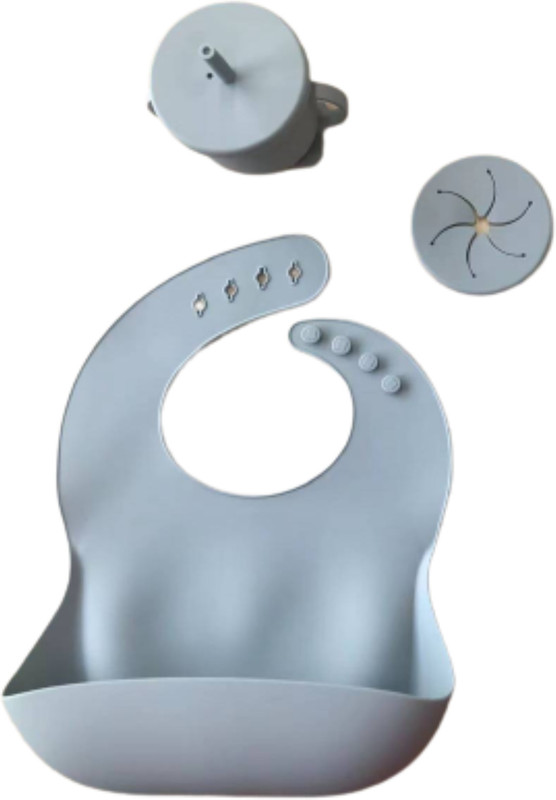 SEINT Bib-Suction Cup combo For Babies and Kids  - SILICON(Blue)