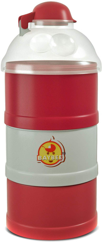 baybee New Born Baby Multipurpose Portable Milk Powder & Food Storage Container - Plastic(Red, Grey)