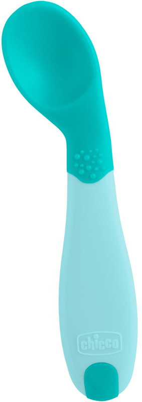 Chicco First Spoon 8Months+ - Silicone(Teal)