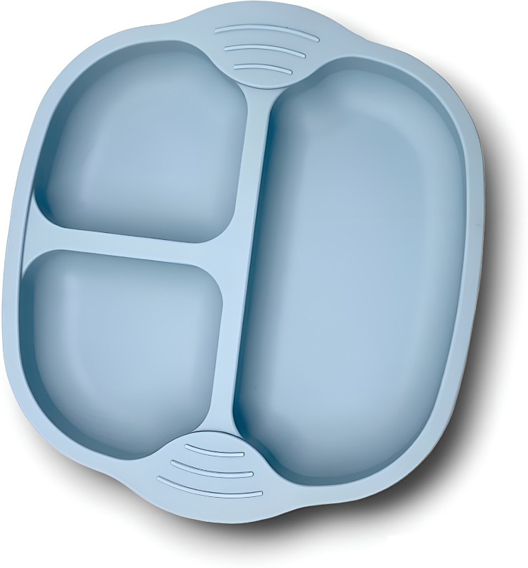 Onicorn Silicone Suction Plates for Toddler & Baby, Divided & Non-Slip Design  - Silicone(Blue)