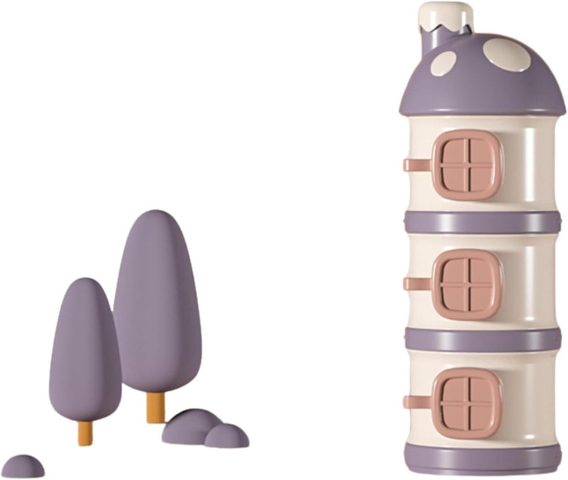 twisoo Portable Baby Formula & Snack Container Travel Friendly, Leak-Proof - Plastic(Purple)