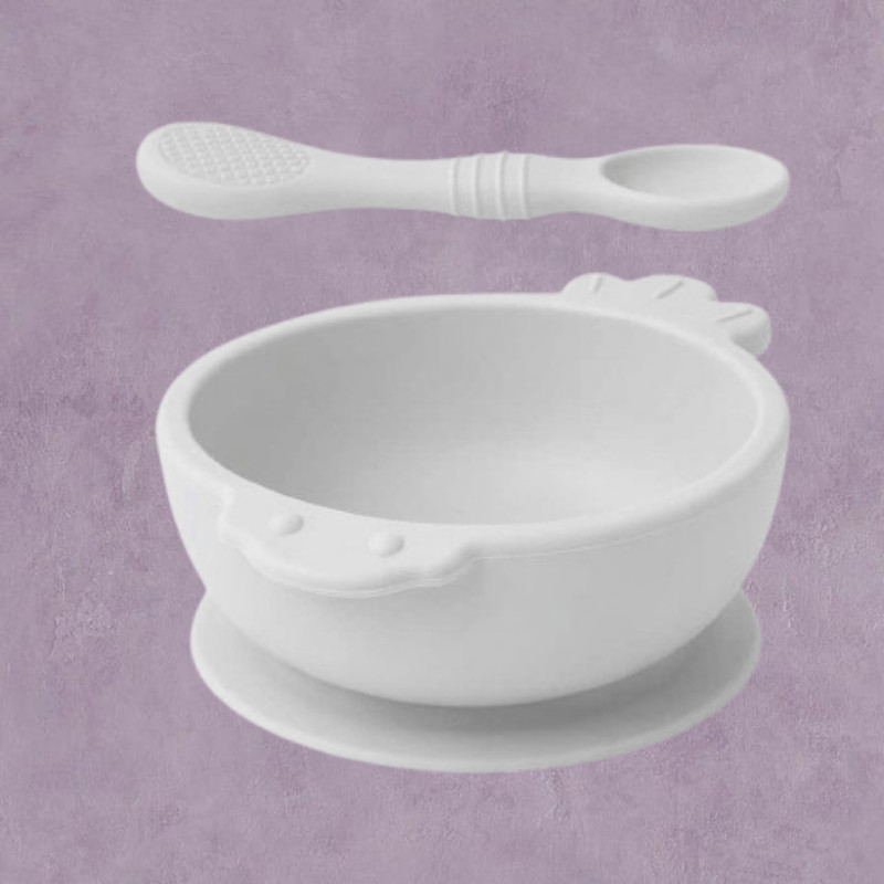arivya Gentle Use Infant Bowl  - sillicon(White)