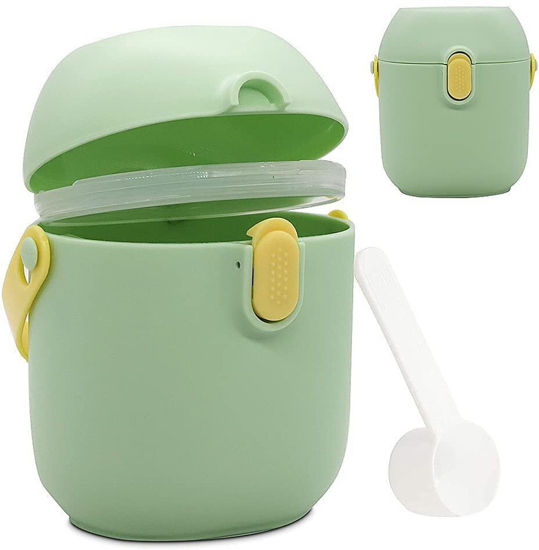 HASTHIP Baby Formula Dispenser, Portable Milk Powder Dispenser Container - Plastic(Green)