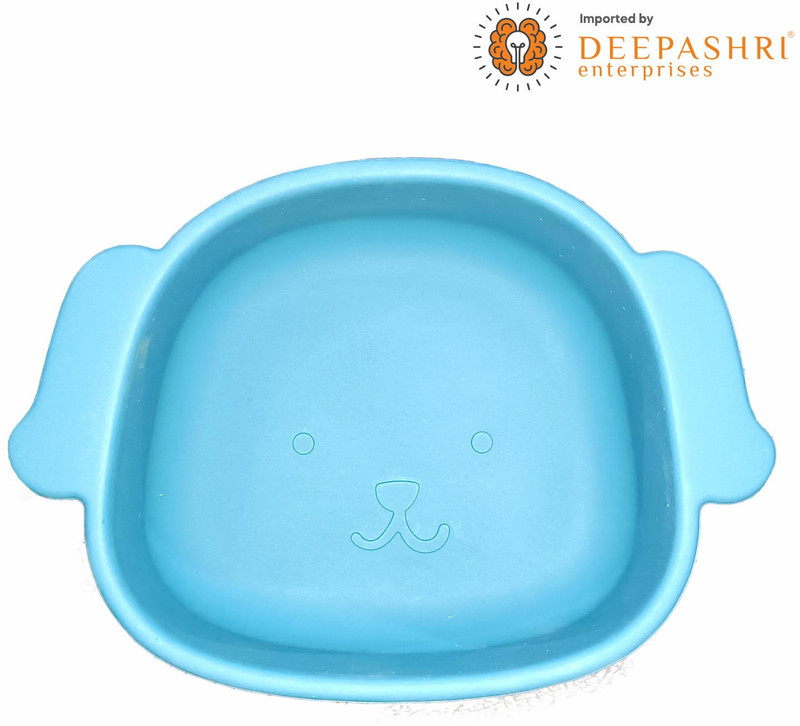 Deepashri Silicon Bowl for Baby Kids with Strong Suction Base and Powerful Build Quality  - BPA Free Silicon(Blue)