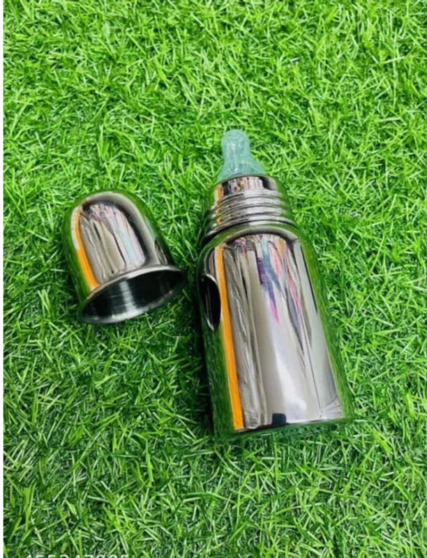 Matking Baby Feeding Bottle for Kids, Made of Stainless Steel - Stainless steel(Silver)