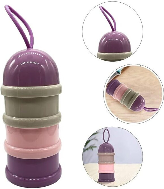 Lixora Portable Milk Powder Container, Baby Food Container for Travelling. - PP(Purple)