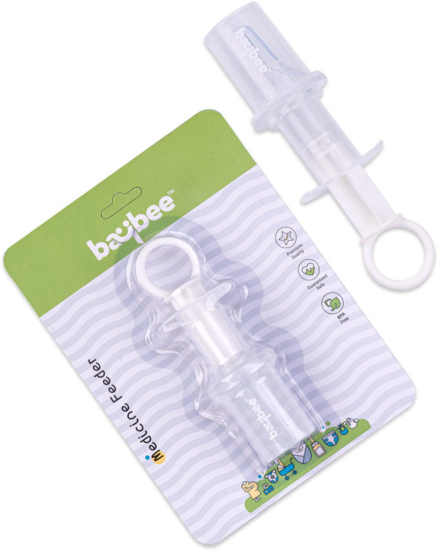 baybee Silicone Baby Medicine Dispenser|Feeder|Dropper, for Newborn & Infant  - BPA Free Plastic & Silicone medicine feeder(White)