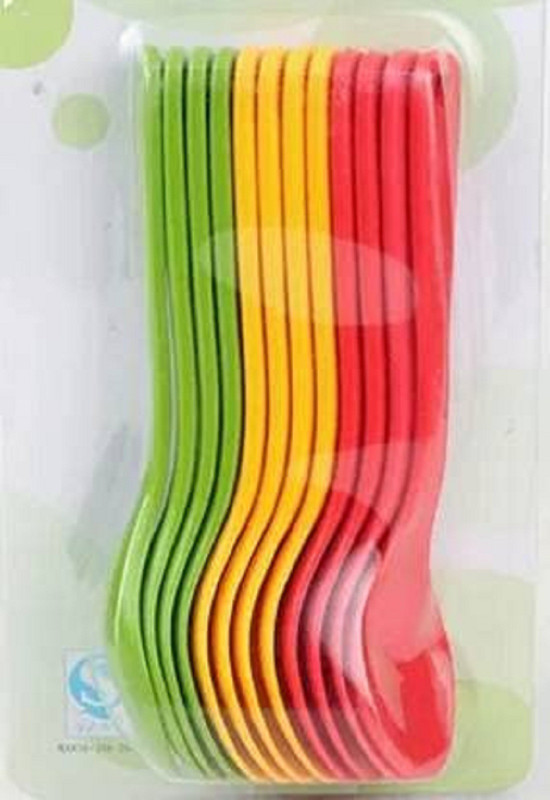 Eagean Food Grade Plastic Masala,Jar,Spice Pickle Spoon Etc.Pack of 12  - Plastic(Multicolor)