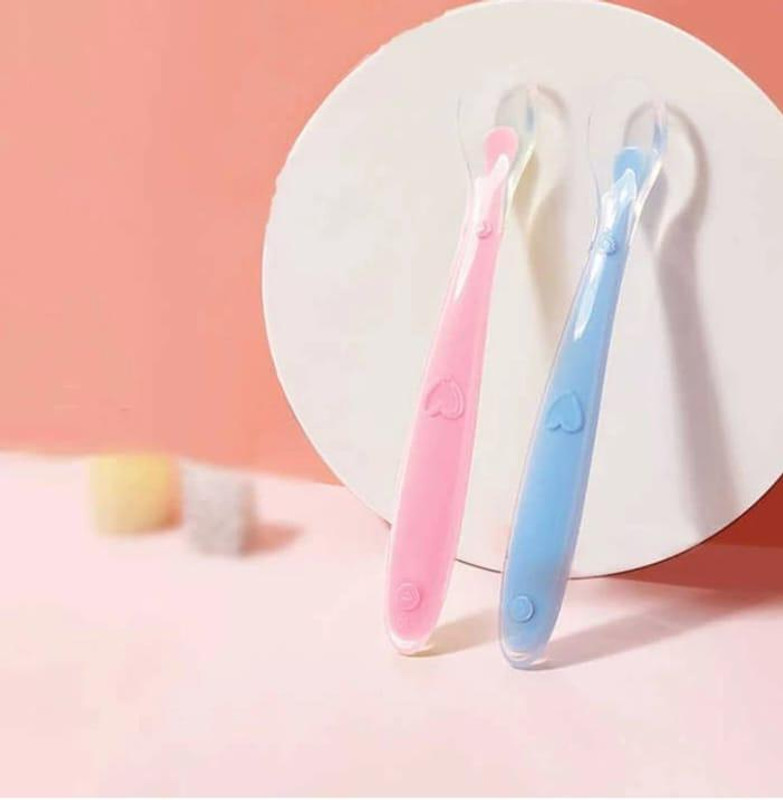 Newborn Bliss Baby Feeding Spoon | Soft Feeding Spoon for Baby | Baby Feeding Spoons(Pack 1) - Silicon(Multicolor)