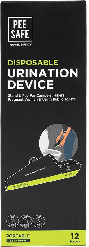 Pee Safe Foldable & Disposable Female Urination Device(Multi, Pack of 24)