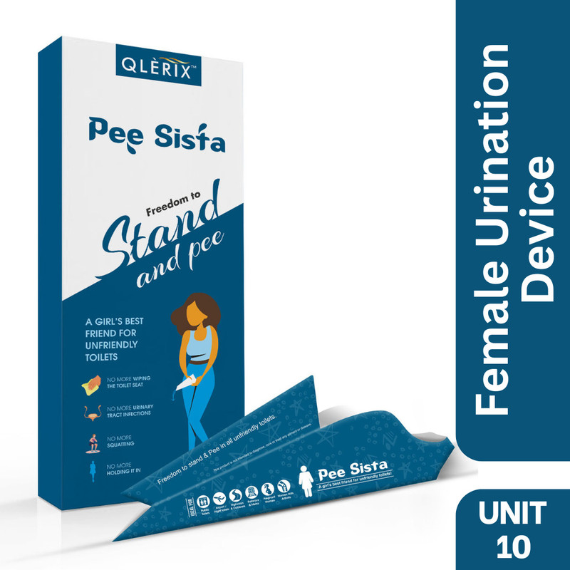 QLERIX QL_PEE_SISTA Disposable Female Urination Device(BLUE, Pack of 10)