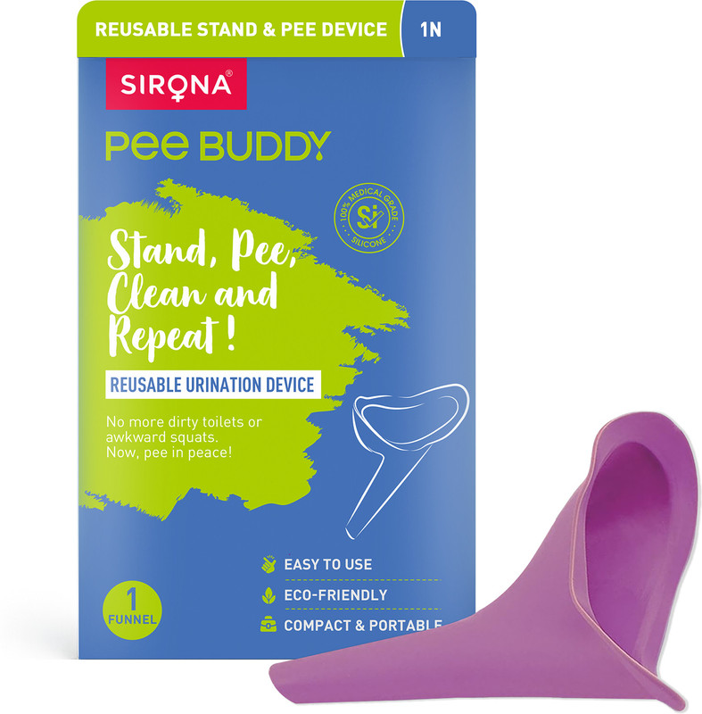 PeeBuddy - Stand and Pee Reusable Portable Urination Funnel For Women ( 1 Unit) Reusable Female Urination Device(Purple, Pack of 1)