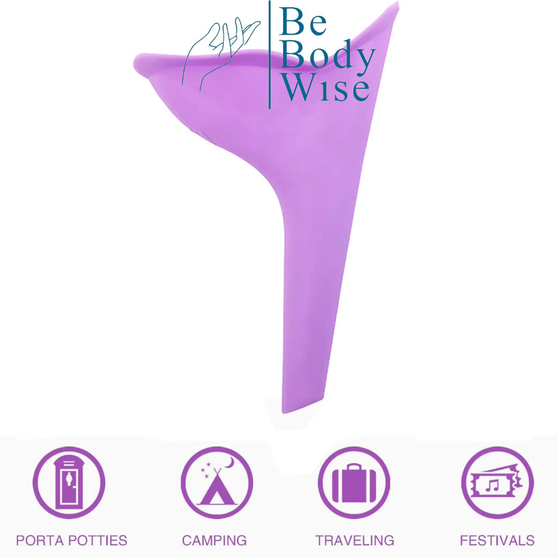 Be Bodywise WomenOutdoorStandingPeeDevice Reusable Female Urination Device(Purple, Pack of 3)