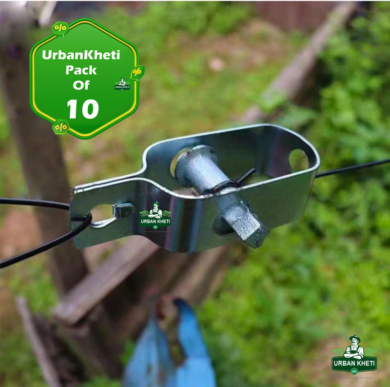 UrbanKheti Tightener For Fencing Wire (Pack Of 10)Tightener In Farm| Industrial Park Portable Green House(Steel)