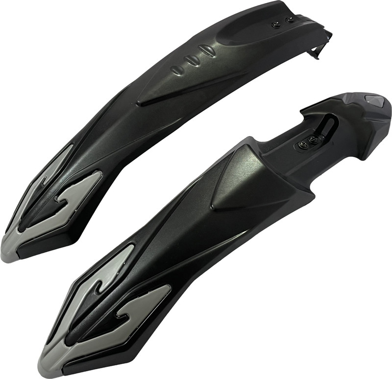 Excel Dexter Model Ref M/C Full Length Front & Rear Fender(Black, Red)
