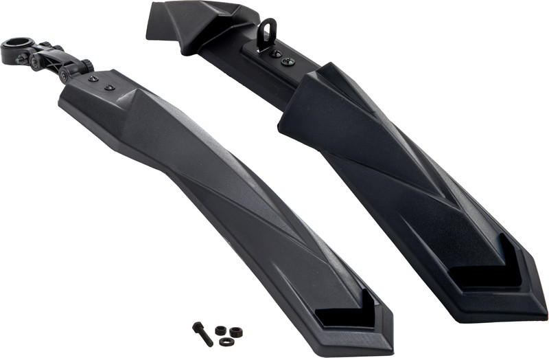 Dark Horse Bicycle MX2 Mudguard Fits 24", 26", V- Brake, MTB & ATB Cycles, NEW Clamp Model Clip-on Front & Rear Fender(Black)