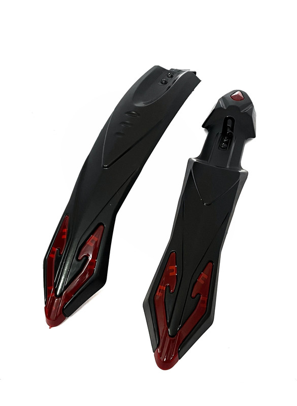 Excel Dexter Model Ref M/B Full Length Front & Rear Fender(Black, Red)