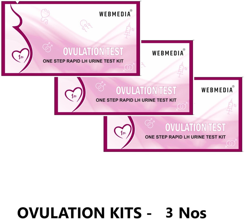 WebMedia Fertility Test Kit |Detect Most Fertile Days | 3 Ovulation test| Ph Test Strip(0 - 3)