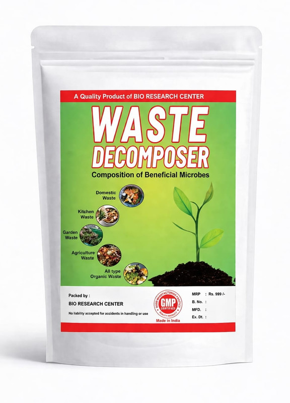 Bio Research Center WASTE DECOMPOSER Compost Starter, Accelerates Decomposition, Enriches Compost. Organic Fertilizer(1 kg)