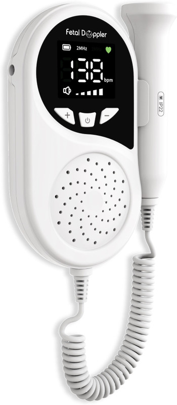 Contec CONTEC10B Pocket Fetal Doppler with LED Display & Audio Output White Fetal Doppler