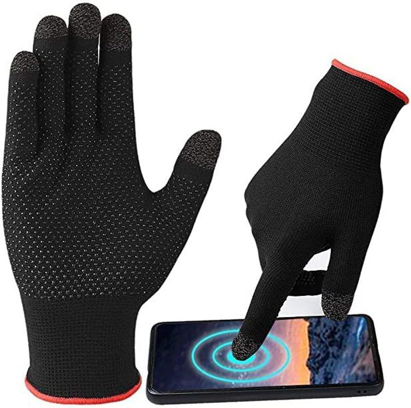 greyfab 1 Pair Full Hand Gloves Gloves, Anti-Sweat Breathable, Touch Finger for Gloves Gym & Fitness Gloves(Black)