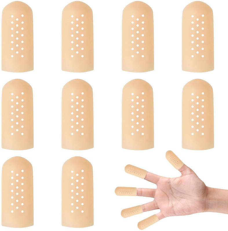 HASTHIP Silicone Finger Sleeves for Protection Finger Sleeve(Pack of 10)