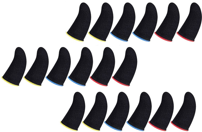 Jape Finger and Thumb Sleeves for Touch Screen Mobile Gaming 08 Pairs Finger Sleeve Finger Sleeve(Pack of 16)