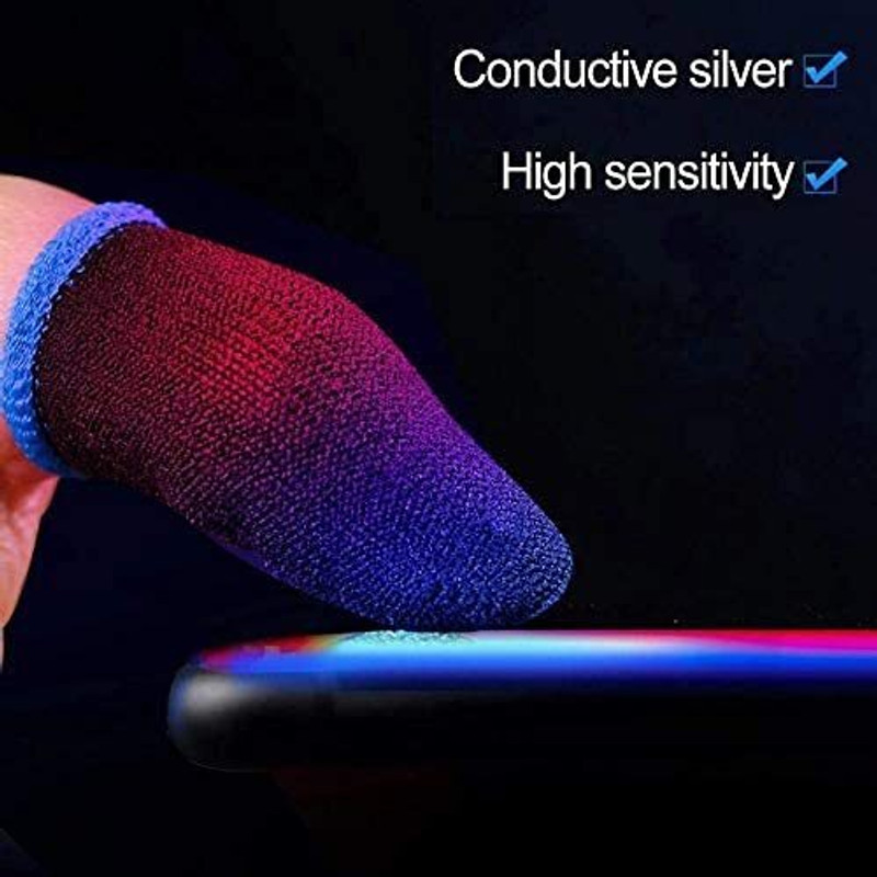 Jape Sweat-proof Touch Screen Thumb Finger Sleeve for Pubg Mobile Phone Game 16 Pairs Finger Sleeve(Pack of 32)
