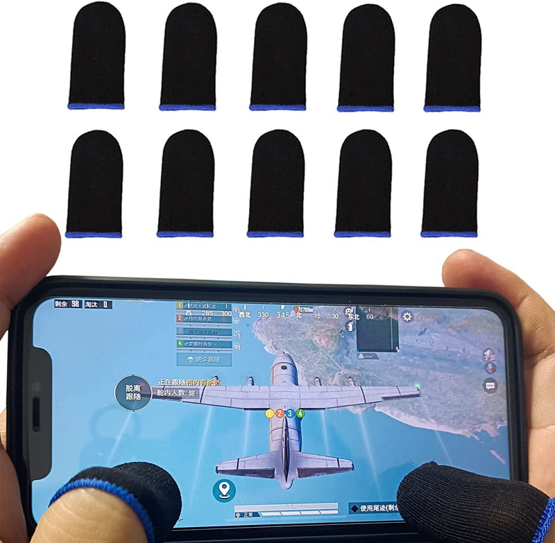 MUNSHINE Finger Sleeve for Pubg Mobile Phone Game, Garena FreFire, COD Mobile etc Finger Sleeve(Pack of 10)